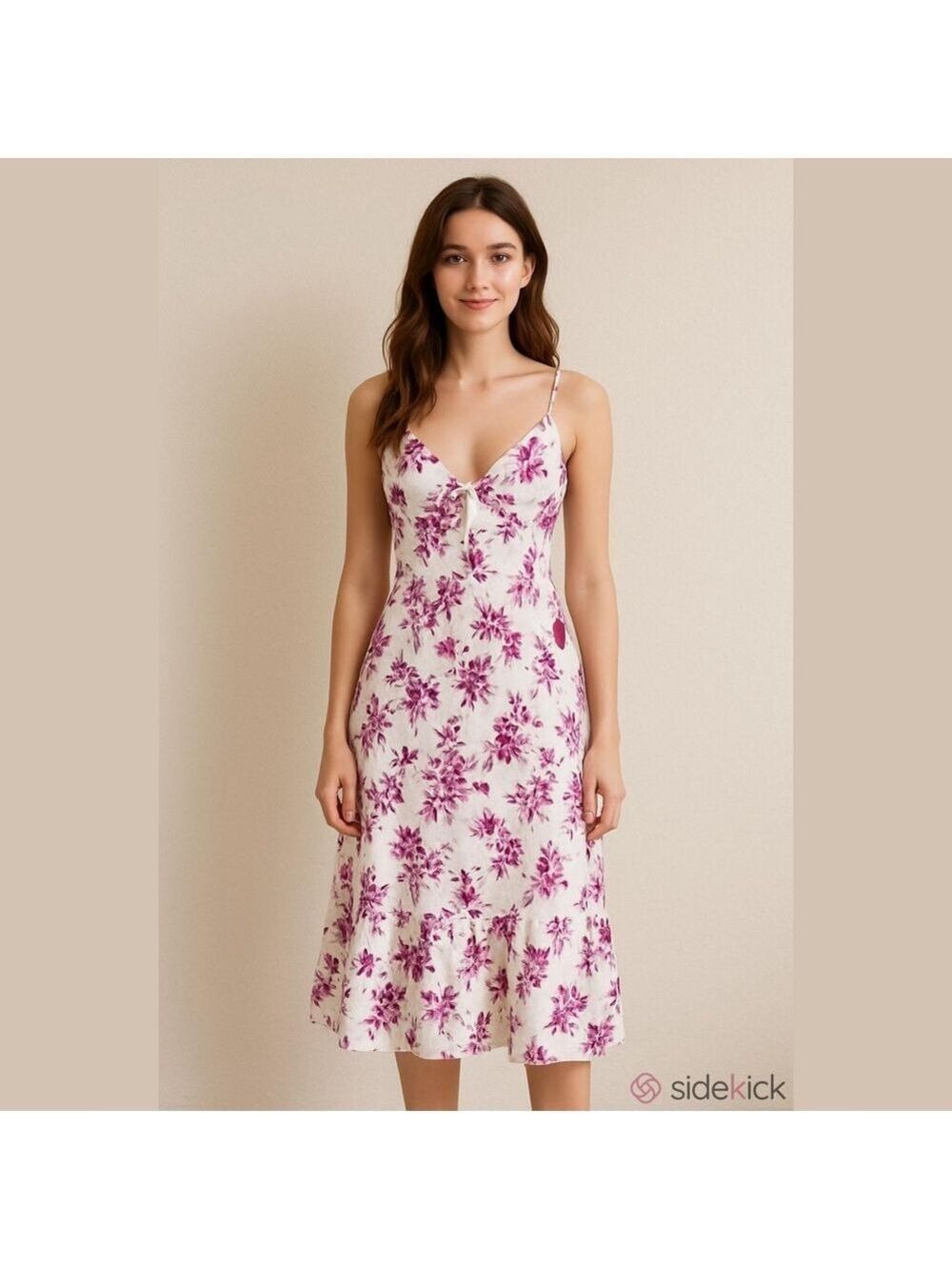 Haute Monde Floral Dress Spaghetti Straps, Medium,Runs Small,See Measuremens,New